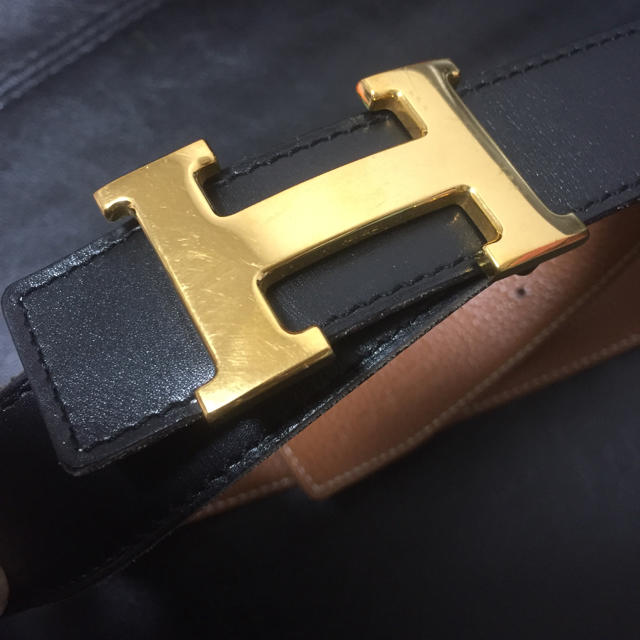 本物☆HERMES コンスタンス レザーベルト(77.5〜82.5cm)