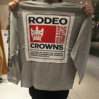 ロデオクラウンズワイドボウル(RODEO CROWNS WIDE BOWL)の新品未使用 グレー(Tシャツ(長袖/七分))