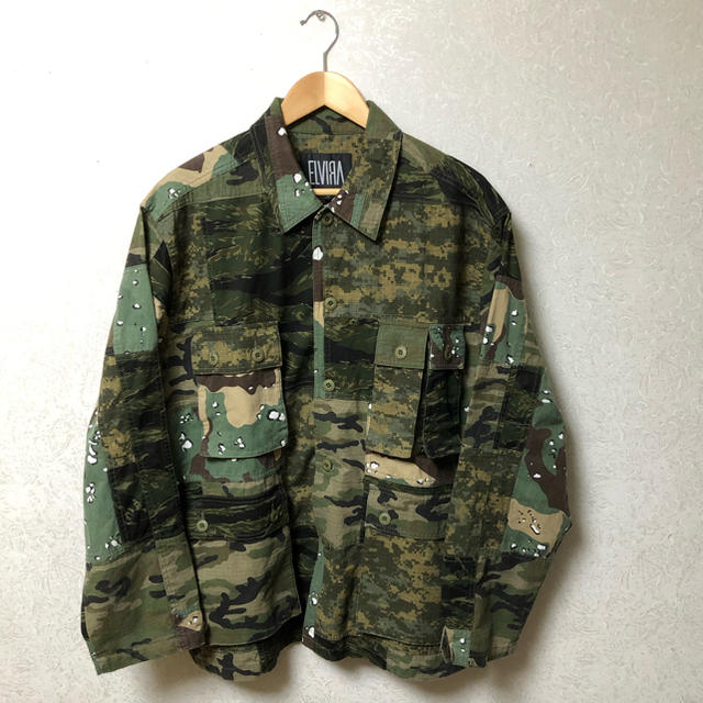 ELVIRA / エルヴィラ PATCHWORK B.D.U. JACKETの通販 by よす｜ラクマ