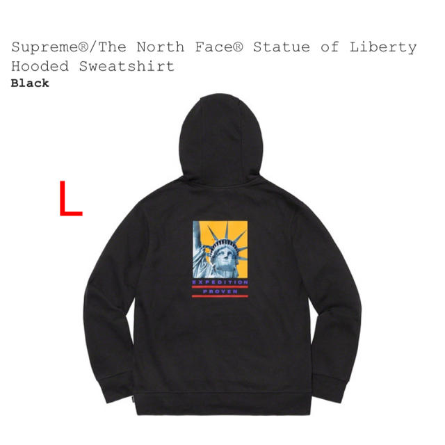 L Supreme The North Face Hooded パーカーBlackサイズ