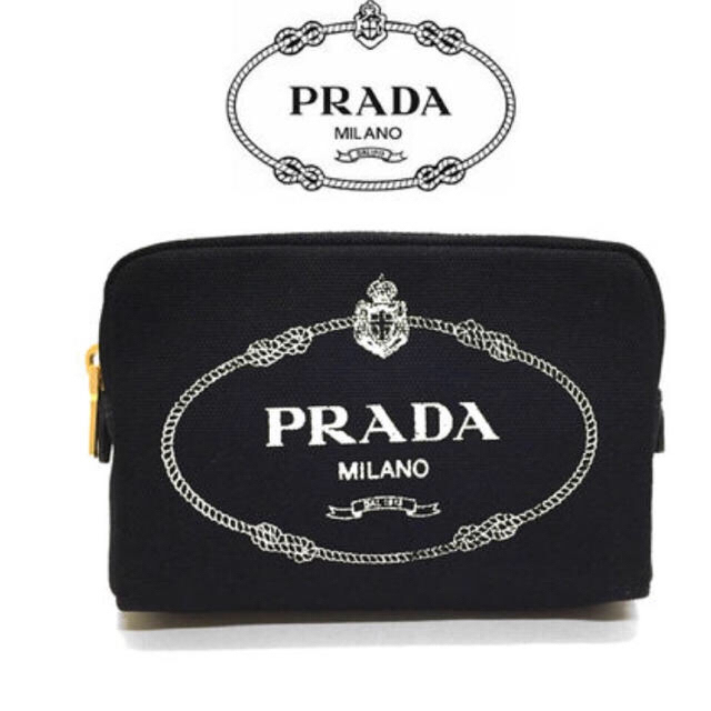 PRADA(プラダ)の【新品未使用】PRADA 1NA021 Black ポーチ レディース レディースのファッション小物(ポーチ)の商品写真