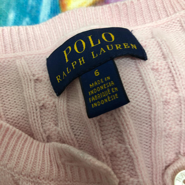 POLO RALPH LAUREN(ポロラルフローレン)の1回使用♡ラルフローレン♡ホースマークカーディガン♡ピンク キッズ/ベビー/マタニティのキッズ服女の子用(90cm~)(カーディガン)の商品写真