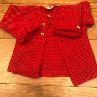 プチバトー(PETIT BATEAU)のプチバトー ガーター編みカーディガン(カーディガン/ボレロ)