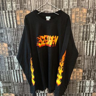 新品　未使用　ロンT ファイアー袖　ストリート　XL (Tシャツ/カットソー(七分/長袖))