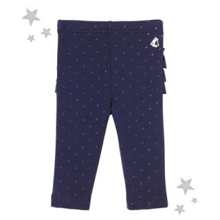 プチバトー(PETIT BATEAU)の最終値下げ◆12m 新品 プチバトー 裏起毛フリル付カルソン ネイビー(パンツ)