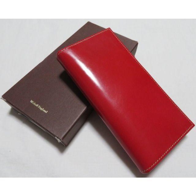 ■新品定価4.7万【ホワイトハウスコックス】極上長財布 ブライドルレザー 赤