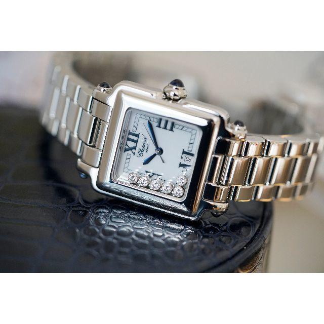 いラインアップ Chopard - 美品 ショパール ハッピースポーツ 6Pダイヤモンド レディース Chopard 腕時計