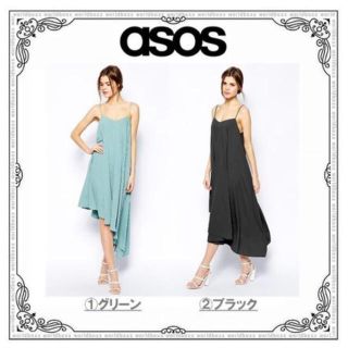 エイソス(asos)の【asos】大人気ワンピ★アシンメトリーキャミドレス★(ロングワンピース/マキシワンピース)