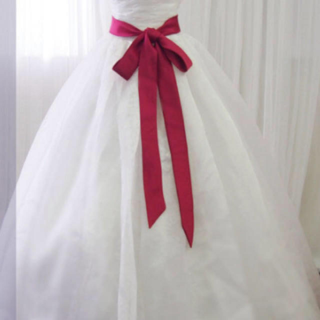 サッシュリボン レディースのフォーマル/ドレス(ウェディングドレス)の商品写真
