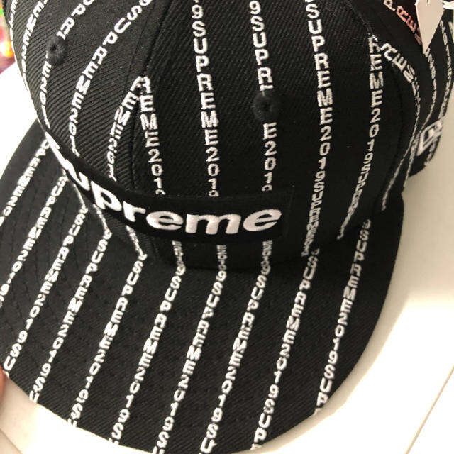 Supreme Text Stripe New Era 黒 73/8 【高知インター店】 xn ...