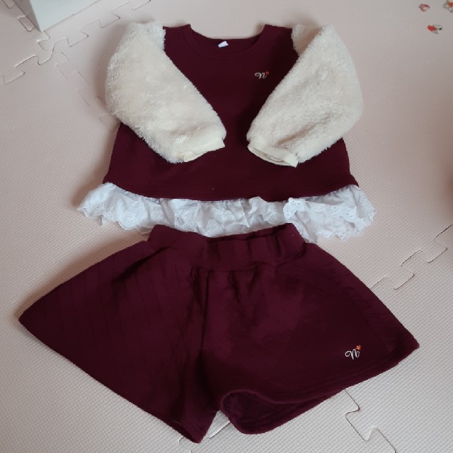 yu様 専用♡ 90 セットアップ キッズ/ベビー/マタニティのキッズ服女の子用(90cm~)(Tシャツ/カットソー)の商品写真