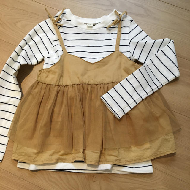 BREEZE(ブリーズ)のアプレレクール キャミつきカットソー キッズ/ベビー/マタニティのキッズ服女の子用(90cm~)(Tシャツ/カットソー)の商品写真