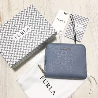 フルラ(Furla)の【新品】FURLA│フルラ　財布　コンパクトジップ　ラウンドファスナー　ブルー(財布)