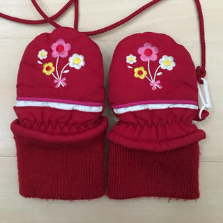 イオン(AEON)の手袋 雪 子供 1歳 2歳 女の子 紐 付き (手袋)