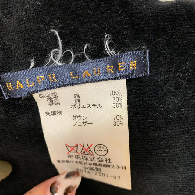 POLO RALPH LAUREN(ポロラルフローレン)のラルフ☆ダウンひざ掛け インテリア/住まい/日用品の寝具(毛布)の商品写真