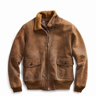 ダブルアールエル(RRL)の新品*RRL*限定リミテッドエディション*シアリングレザージャケット*S*(レザージャケット)