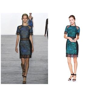 タダシショウジ(TADASHI SHOJI)の美品 2 Tadashi Shoji タダシショージ グリーン(ひざ丈ワンピース)