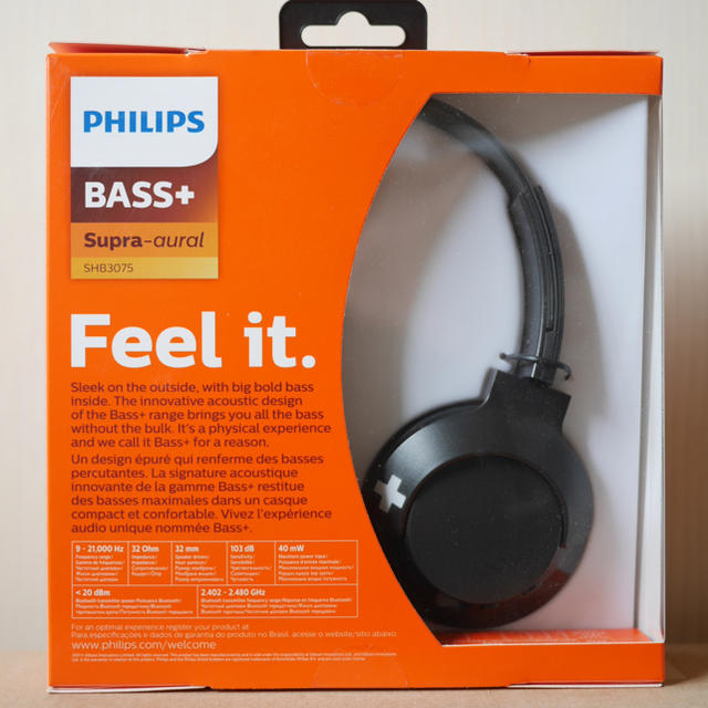 PHILIPS(フィリップス)のPHILIPS Bluetooth対応マイク付ワイヤレスヘッドフォン スマホ/家電/カメラのオーディオ機器(ヘッドフォン/イヤフォン)の商品写真