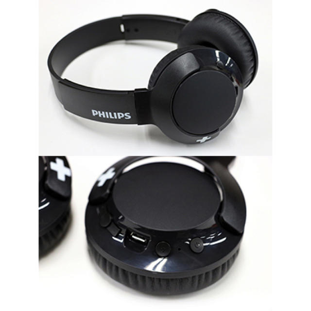 PHILIPS(フィリップス)のPHILIPS Bluetooth対応マイク付ワイヤレスヘッドフォン スマホ/家電/カメラのオーディオ機器(ヘッドフォン/イヤフォン)の商品写真