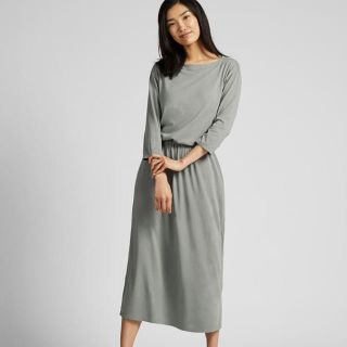 ユニクロ(UNIQLO)のUNIQLO リラックスラウンジワンピース(パッド付き)(ルームウェア)