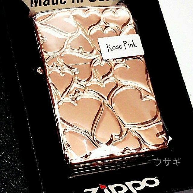 ZIPPO(ジッポー)の送料無料☆zippo☆ラブリーハート☆Rose pink☆ジッポ メンズのファッション小物(タバコグッズ)の商品写真