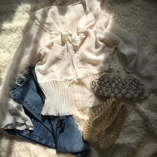 ロキエ(Lochie)の🔻vintage sheer cardigan(カーディガン)