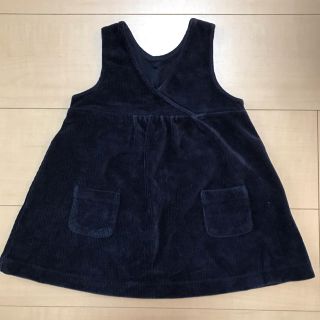 ユニクロ(UNIQLO)のネイビー ジャンパースカート♡80cm (ワンピース)