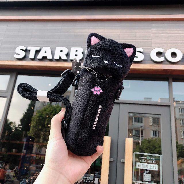 Starbucks Coffee(スターバックスコーヒー)のスタバ サーモス 猫の手 ステンレスボトル 黒 猫 保温保冷 エリムス様専用 キッズ/ベビー/マタニティの授乳/お食事用品(水筒)の商品写真