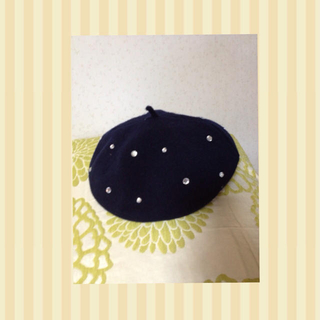 ピンクアドべ(PINK ADOBE)の紺色＊ベレー帽(ハンチング/ベレー帽)