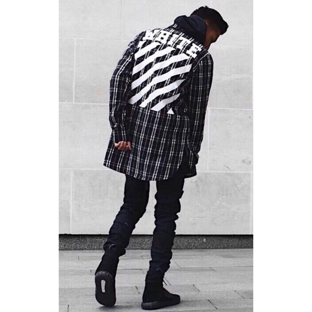 名作 Off-White フランネルシャツ