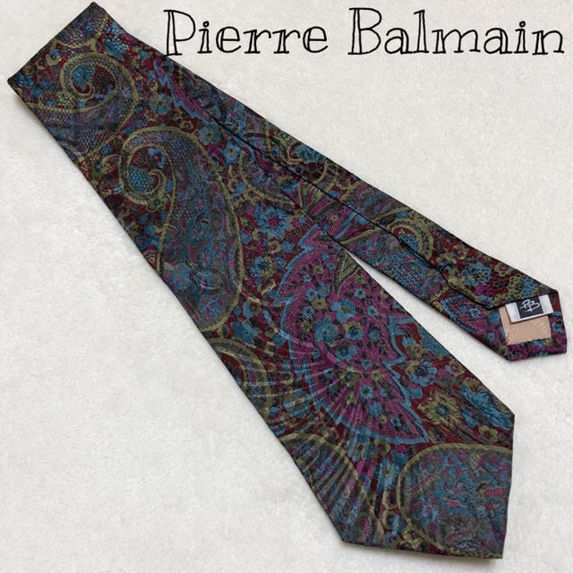 Pierre Balmain(ピエールバルマン)のピエールバルマン ܤ * 高級シルク ペイズリー 総柄 ネクタイ レトロ モード メンズのファッション小物(ネクタイ)の商品写真