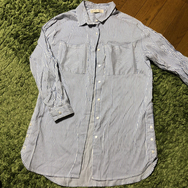 ZARA KIDS(ザラキッズ)の美品 ZARA ガールズ 140 シャツワンピース ロングシャツ キッズ/ベビー/マタニティのキッズ服女の子用(90cm~)(ワンピース)の商品写真