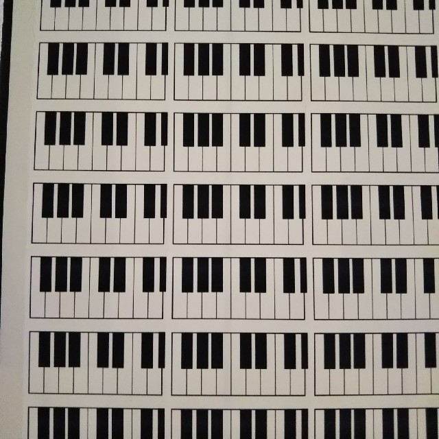 鍵盤シール44枚3種類 ピアノ教材 バスティン教材 リトミック ピアノレッスン 楽器のスコア/楽譜(クラシック)の商品写真