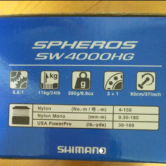 SHIMANO(シマノ)の新品 最安 シマノ  スフェロス SW 4000HG ショアジギング タチウオ スポーツ/アウトドアのフィッシング(リール)の商品写真