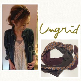 アングリッド(Ungrid)のレトロ柄ターバン(ヘアバンド)