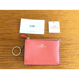 コーチ(COACH)のcoach 新品 パスケース コーラルピンク(パスケース/IDカードホルダー)