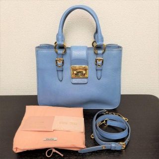 miu miu　ﾊﾞｲｶﾗｰ　ボストン　バッグ　美品