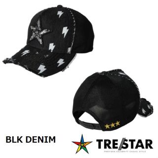 新作 TRESTAR トレスター キャップ 帽子 スター 星 STAR ブラック