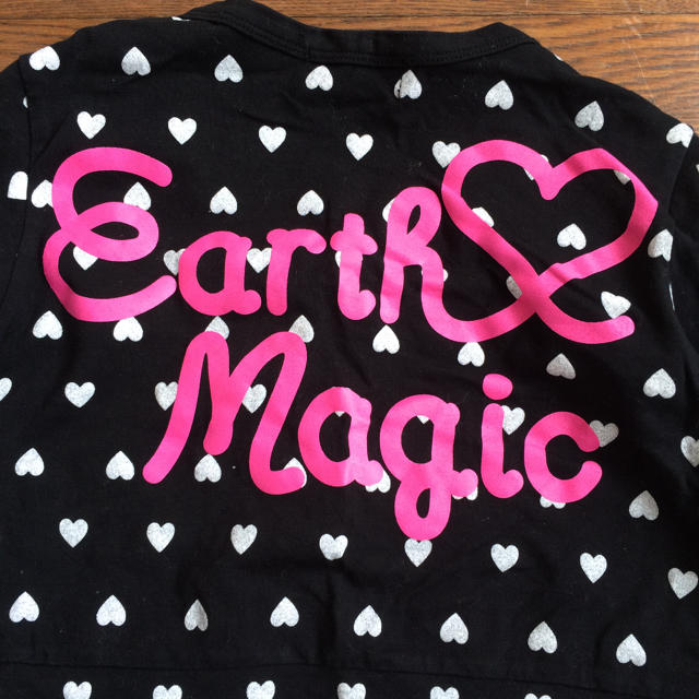 EARTHMAGIC(アースマジック)のアースマジックショート丈カーディガン キッズ/ベビー/マタニティのキッズ服女の子用(90cm~)(カーディガン)の商品写真