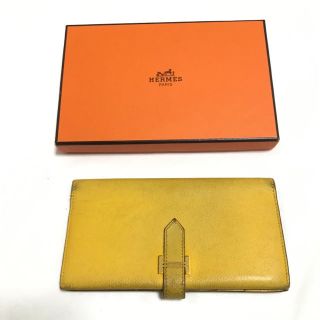 エルメス(Hermes)の❤️セール❤️ エルメス ベアン スフレ 長財布 HERMES イエロー 小物(長財布)