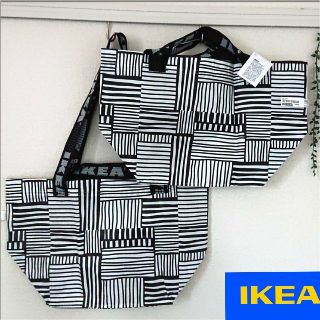 イケア(IKEA)のIKEA フィスラエコバッグ 2枚セット(ロゴ入り)(収納/キッチン雑貨)