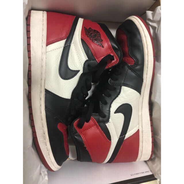 靴/シューズNIKE AIR JORDAN 1 bred toe 27.5