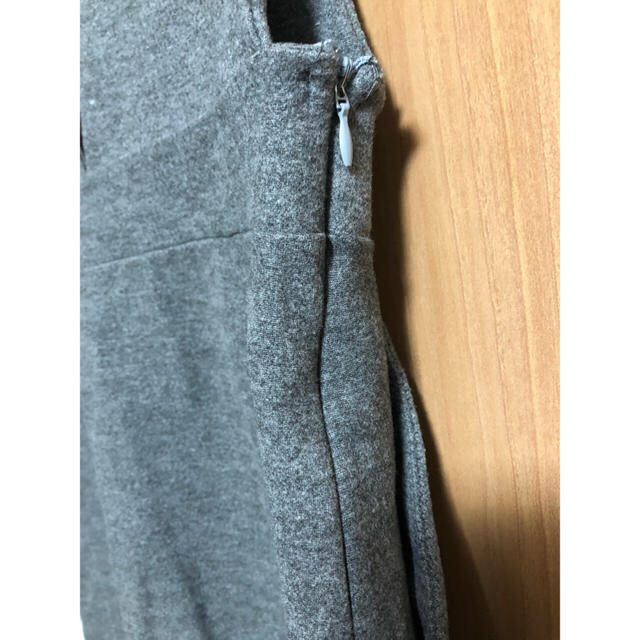 〔Re:EDIT〕ジャンパースカート　グレー　ワンピース レディースのスカート(ひざ丈スカート)の商品写真