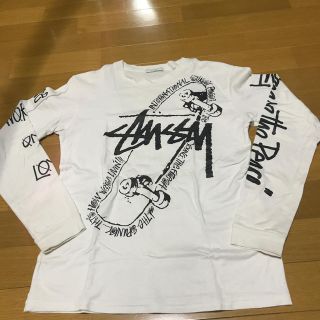 ステューシー(STUSSY)のSTUSSY ロンＴ 白ロンＴ(Tシャツ/カットソー(七分/長袖))