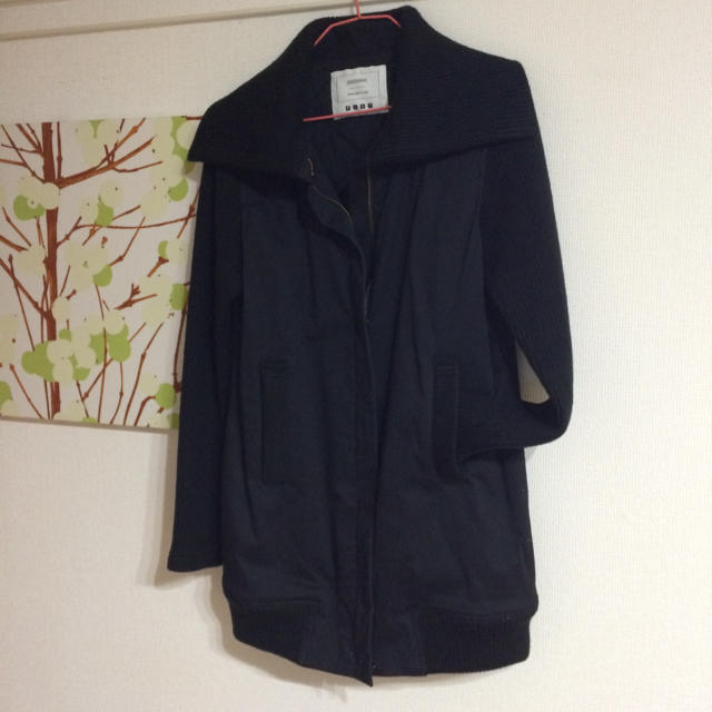 PLST(プラステ)のメルミ様専用❗️PLST 黒のコート  レディースのジャケット/アウター(ロングコート)の商品写真