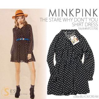 アパルトモンドゥーズィエムクラス(L'Appartement DEUXIEME CLASSE)の新品♡MINKPINK♡ドットワンピース(ひざ丈ワンピース)