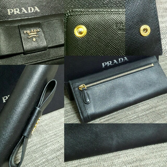 PRADA(プラダ)の専用♡良品PRADA長財布リボンブラック レディースのファッション小物(財布)の商品写真