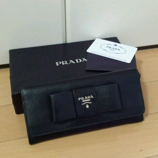 プラダ(PRADA)の専用♡良品PRADA長財布リボンブラック(財布)