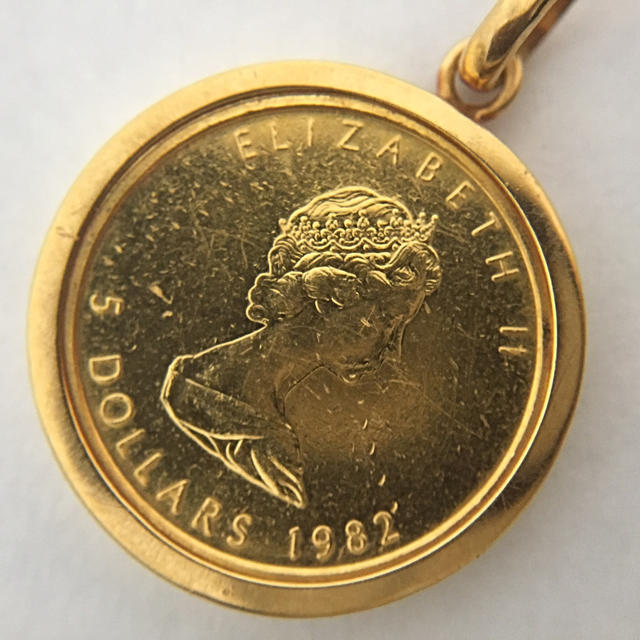 カナダ メイプルリーフ金貨 1/10 トップ K18 3.8g カナダ メイプルリーフ金貨 1/10 トップ K18 3.8g