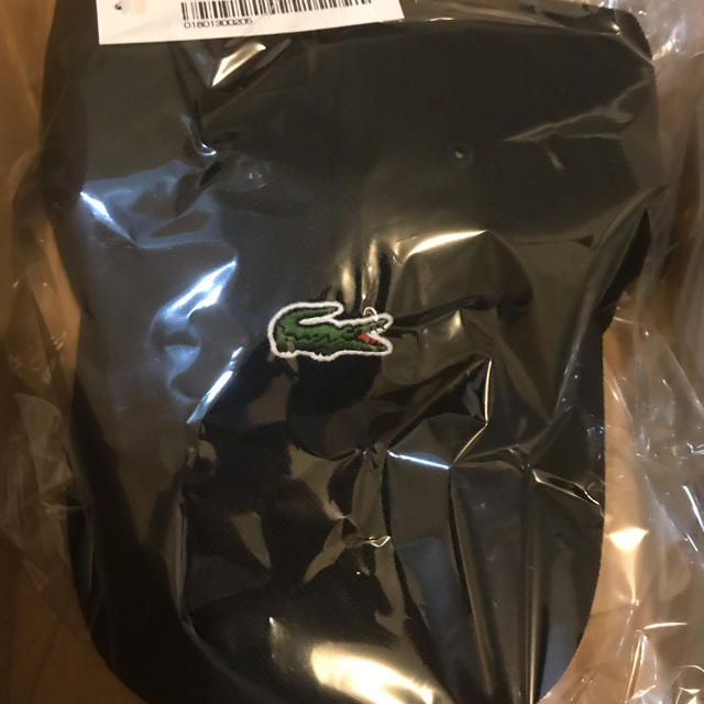 19fw Supreme Lacoste 6Panel Cap Black 1